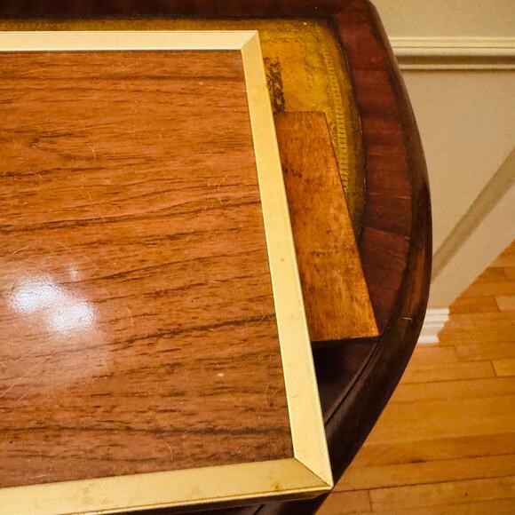 VTG MCM Devon Electric Food Warmer Hot Plate Wood Grain Teak Handles USA Made - Picture 5 of 7